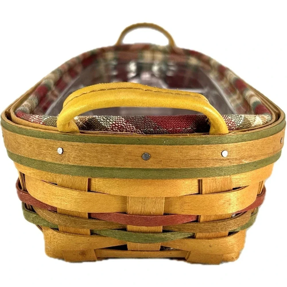 Longaberger 2000 Autumn Reflections Small HARVEST BLESSINGS BASKET 2 Protectors